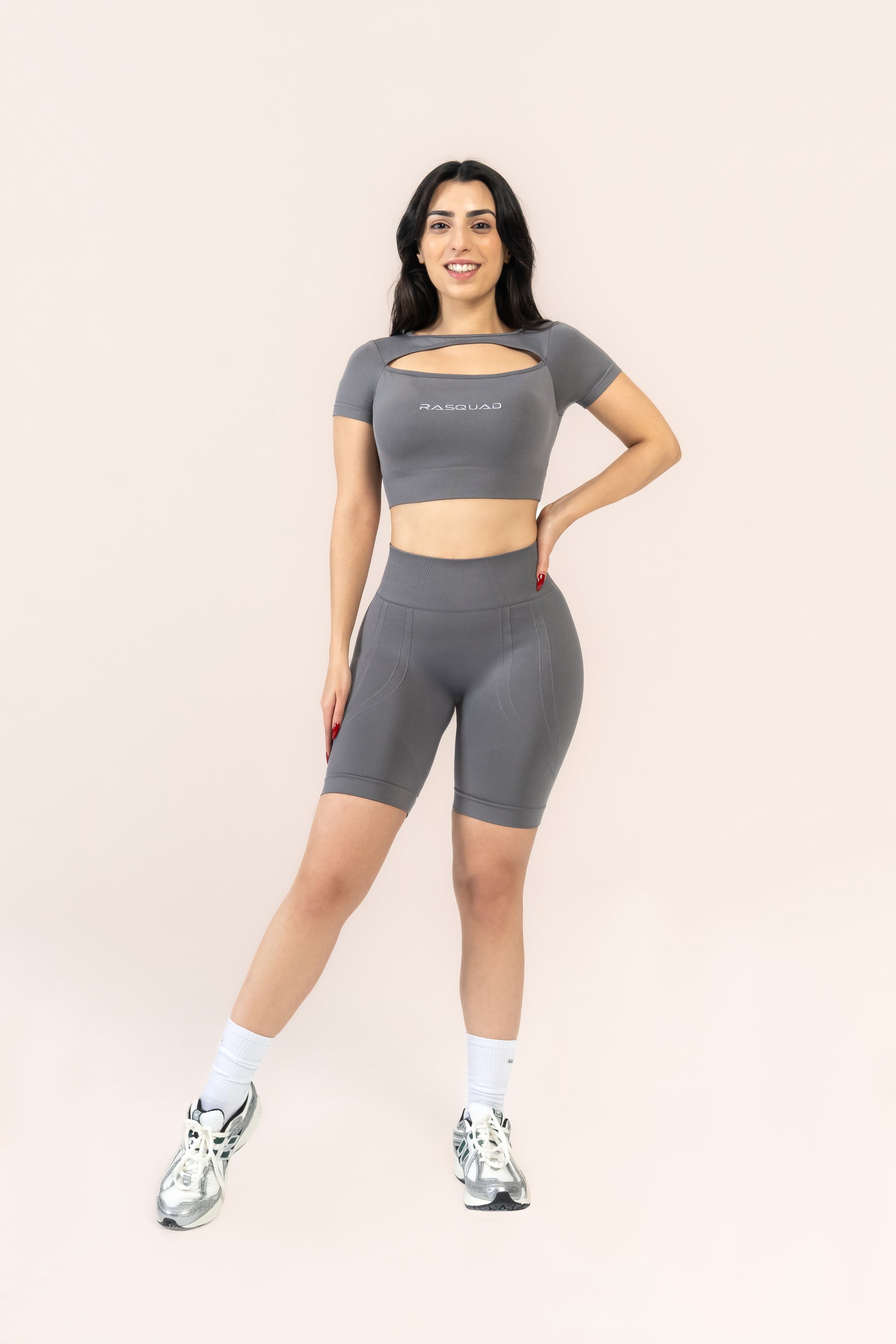 Aurora Layered Crop Top Mithril | Rahat Spor Üst | Rasquad