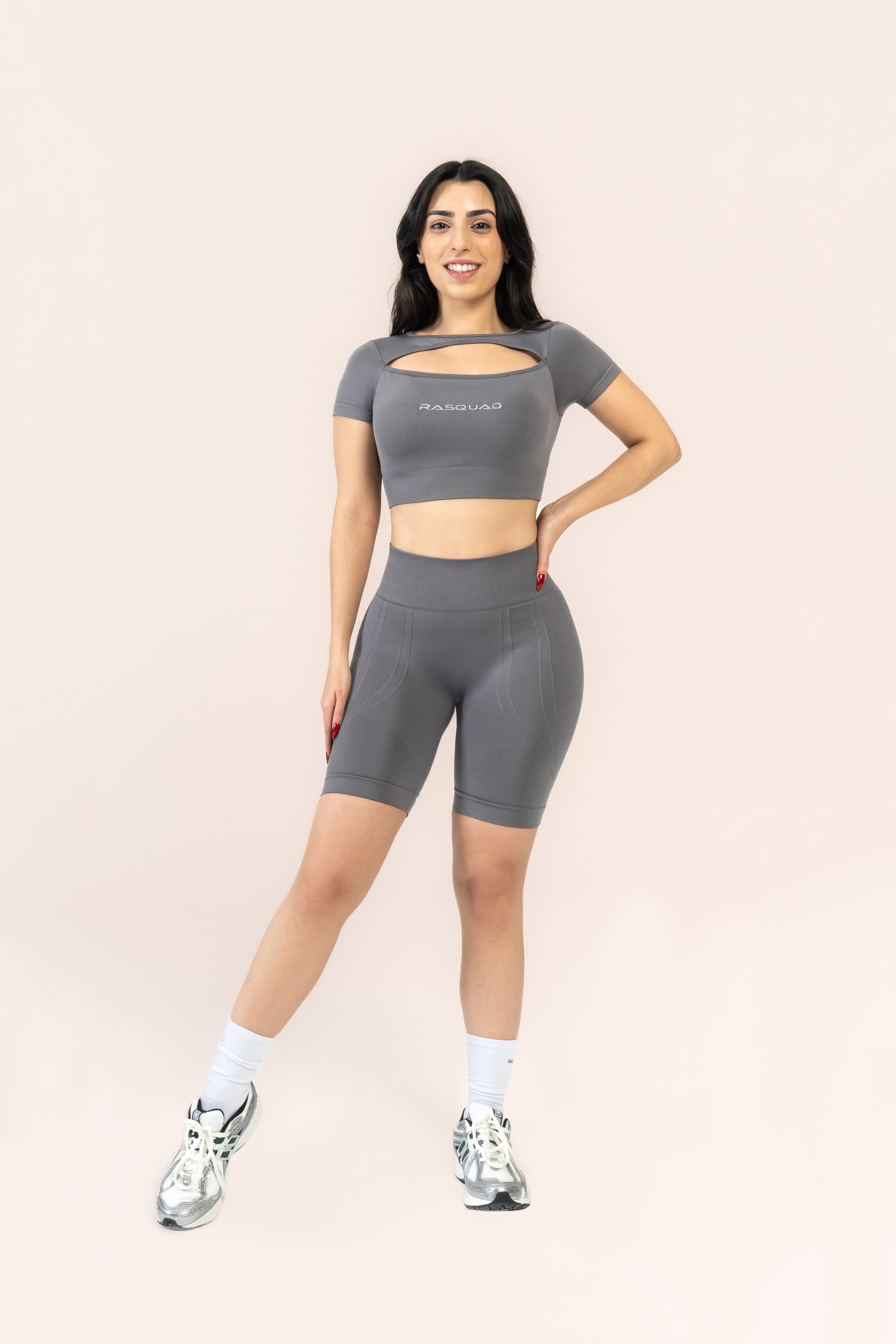 Aurora Layered Crop Top Mithril | Rahat Spor Üst | Rasquad