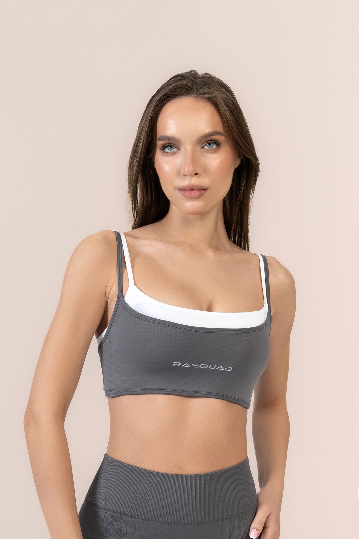 PROLUXE LAYERED SPORT BRA - Grey