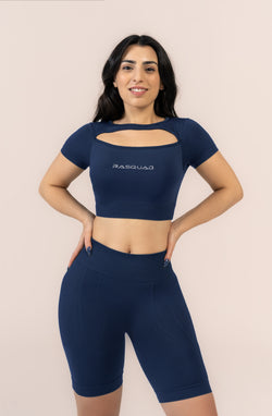 Aurora Layered Crop Top Vingilot | Esnek Spor Üst | Rasquad