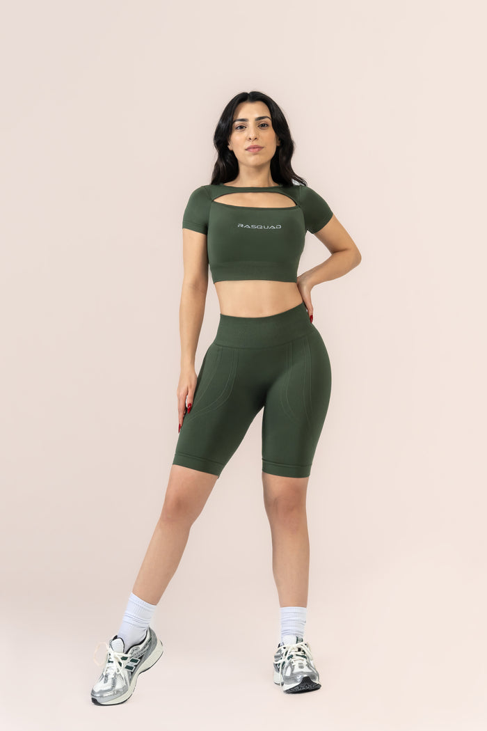 Aurora Layered Crop Top Shire | Spor Üst Modelleri | Rasquad