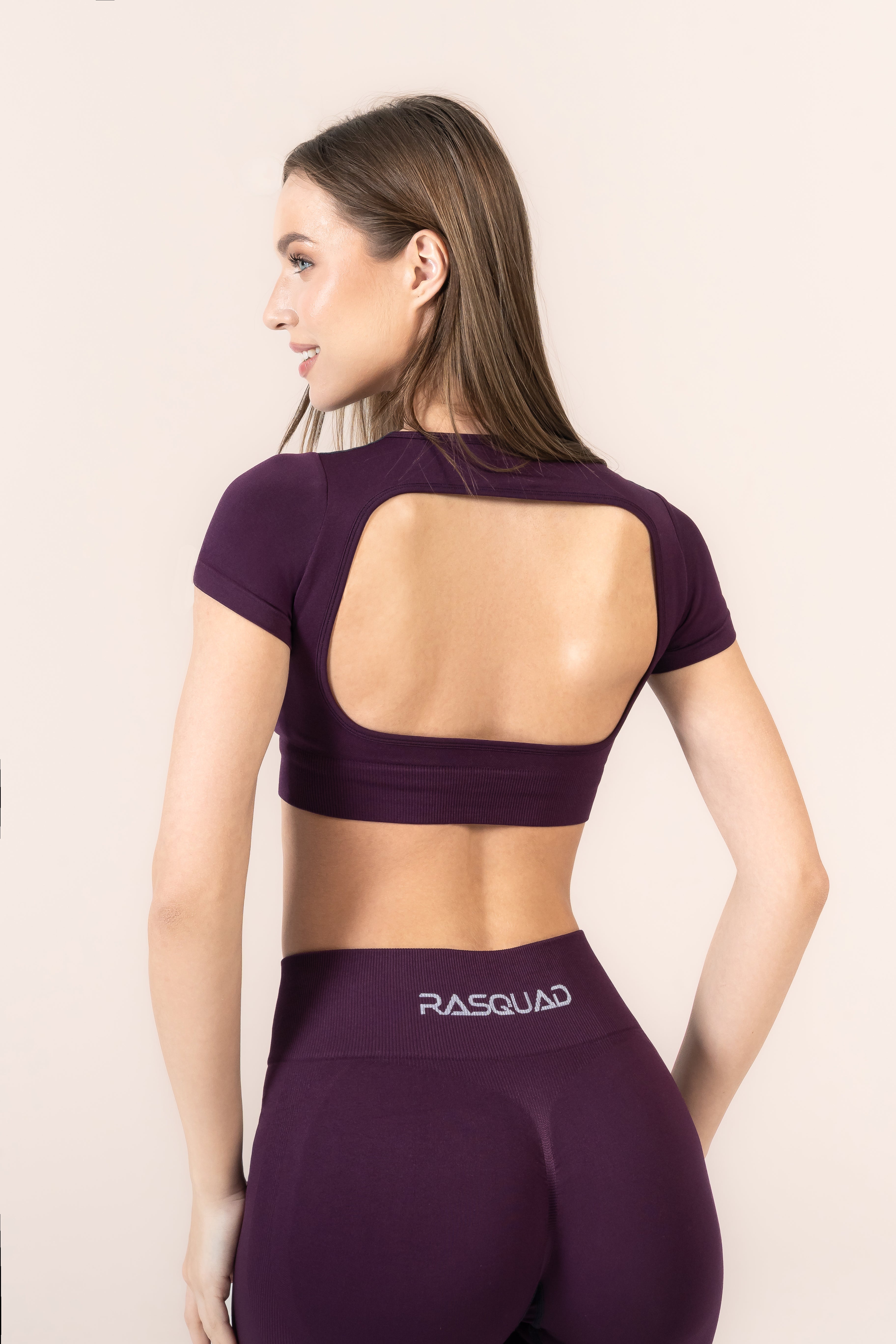 Aurora Layered Crop Top Lothlorien | Sırtı Açık Spor Üst | Rasquad