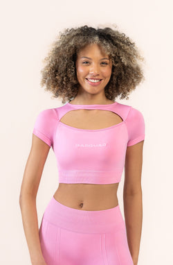 Aurora Layered Crop Top Arwen | Dekolteli Spor Üst | Rasquad