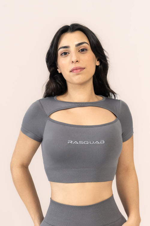 Aurora Layered Crop Top Mithril | Rahat Spor Üst | Rasquad