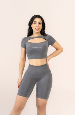 Aurora Layered Crop Top Mithril | Rahat Spor Üst | Rasquad