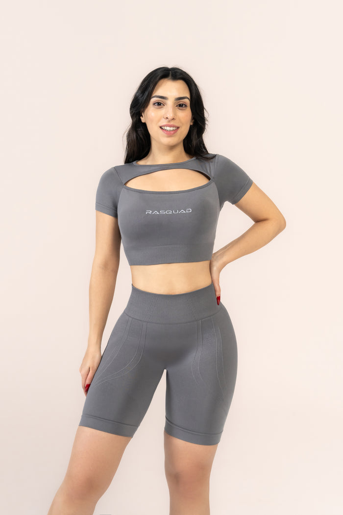 Aurora Layered Crop Top Mithril | Rahat Spor Üst | Rasquad