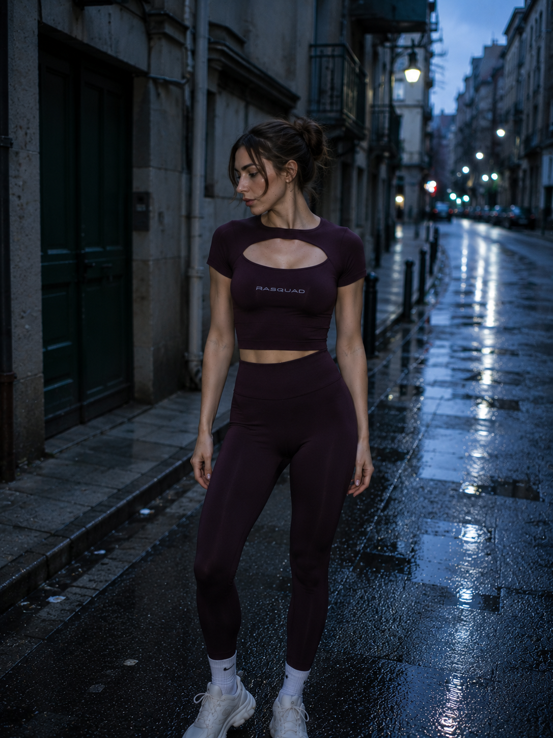 Curve Crop Top - Mürdüm