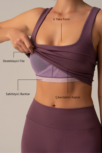 Couture Çift Katmanlı Özelleştirilebilir Pedli Crop